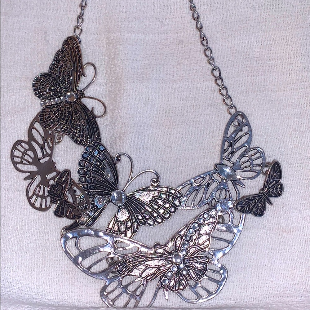 Butterfly statement necklace